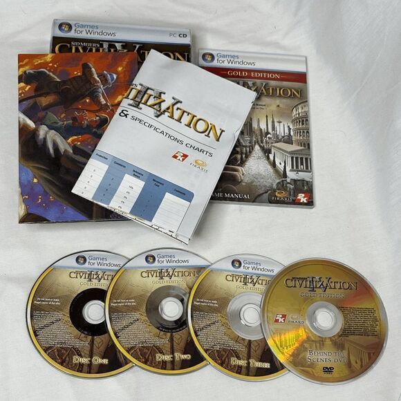 Civilization 4 IV Game of the Year Edition PC Complete Manual Poster Sid Meier's - Picture 1 of 5